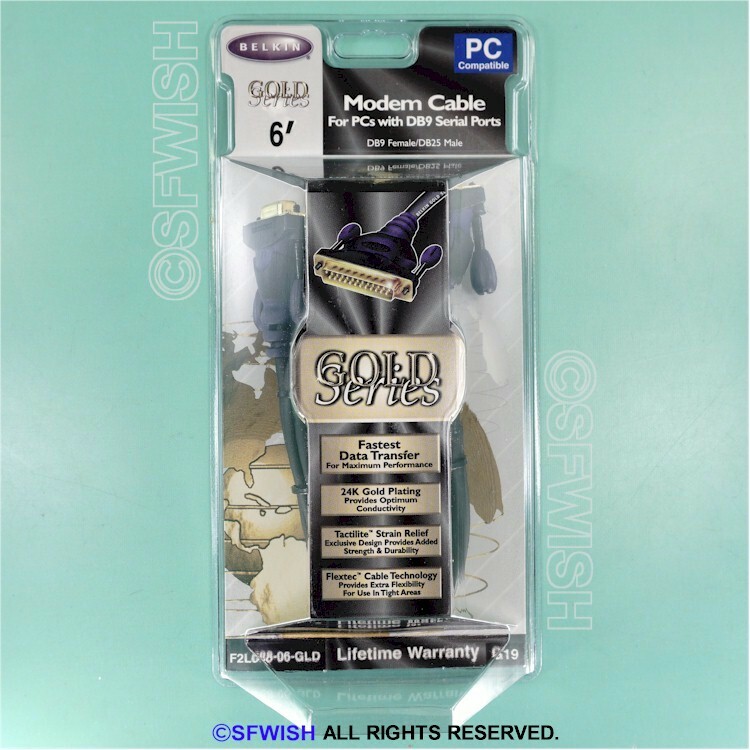 NEW Belkin F2L088-06 DB9-F DB25-M Serial Modem Cable 6FT *SEALED GOLD SERIES*