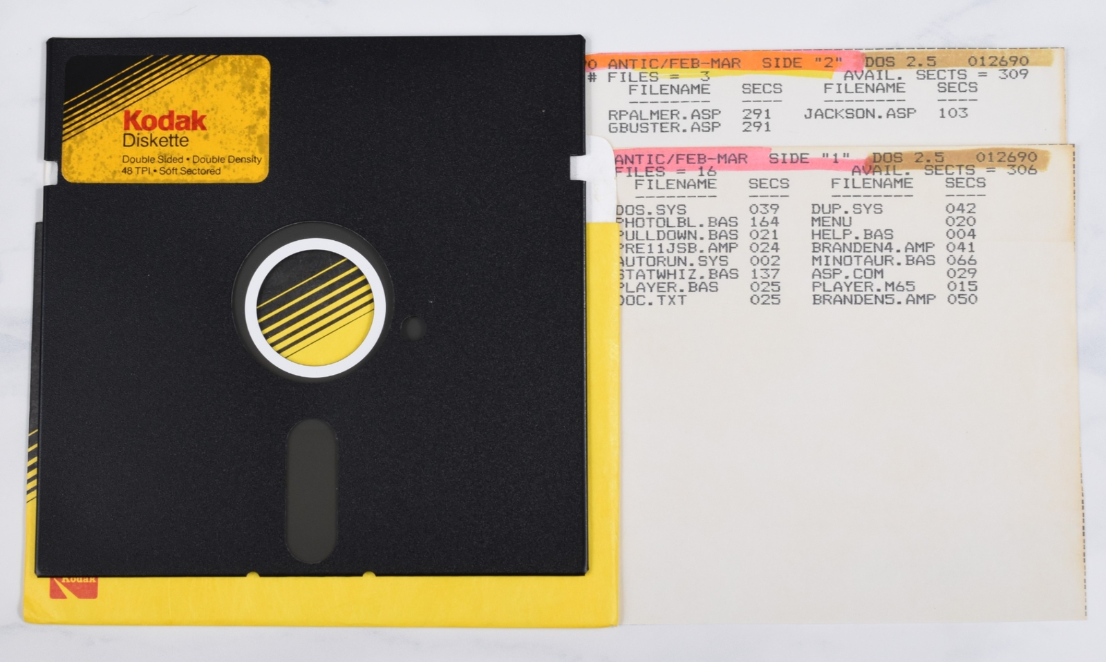 Vtg Computer Floppy Disk-Collectible, Untested, As-Is (Atari Antic Feb-Mar 90)