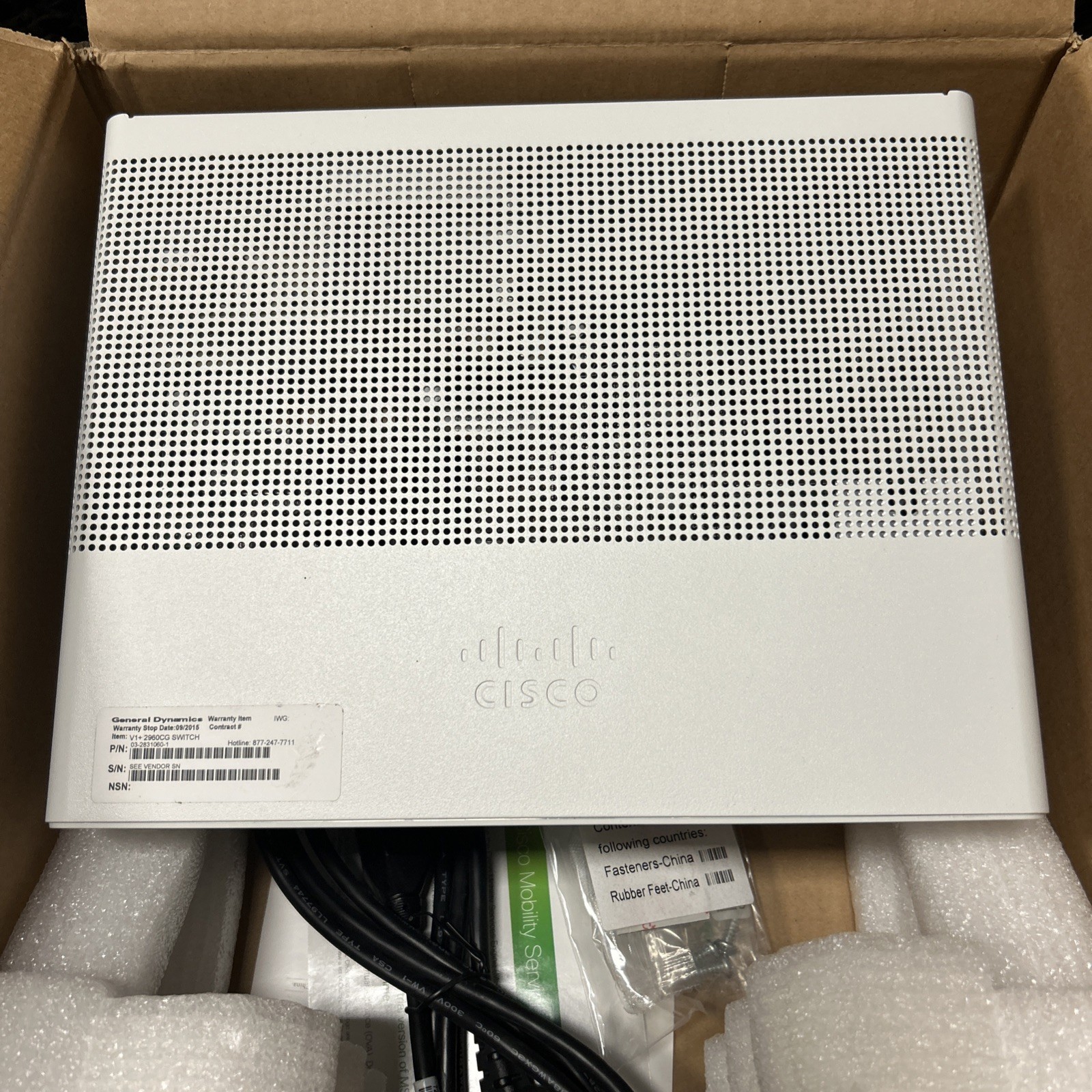 Cisco  Catalyst 2960 (WS-C2960CG-8TC-L) 8-Ports-Ports Rack-Mountable Switch