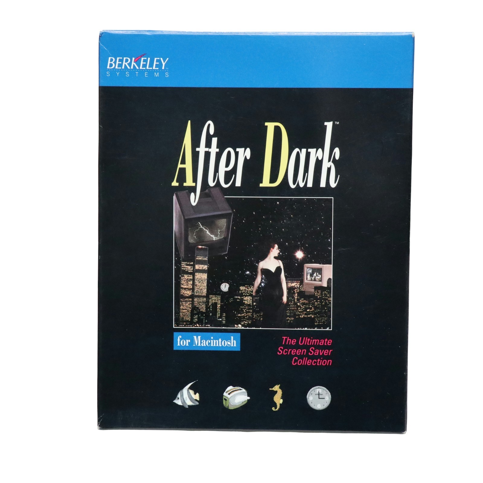After Dark 2.0 Macintosh Big Box Screensaver 1990 CIB Berkeley Floppy VTG