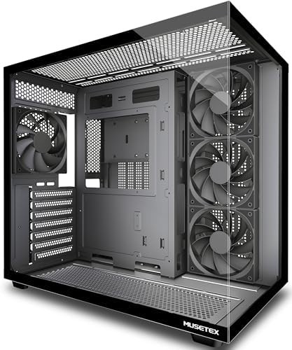 Y6 PC Case, Pre-Installed 4 Non-Led Fans, ATX Mid Tower Case, Computer Case with