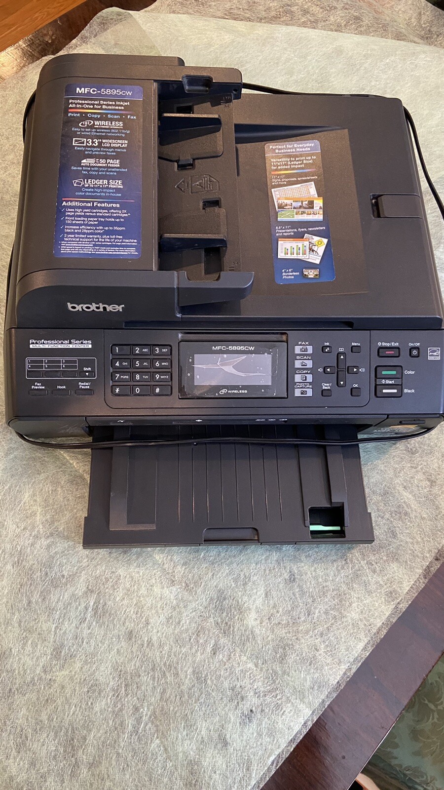 Brothers MFC-5895cw  Ink Jet Printer Copier Scan Fax Parts Only/No Paper Tray