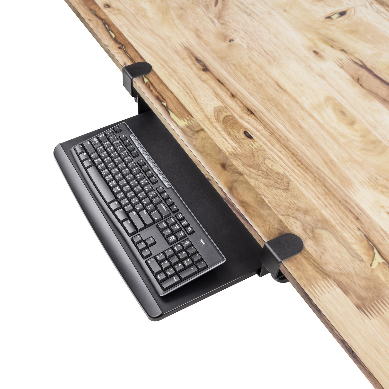 EHO Prime Desk Clamp Keyboard Tray, Under Desk Sliding Retractable Drawer, Er...
