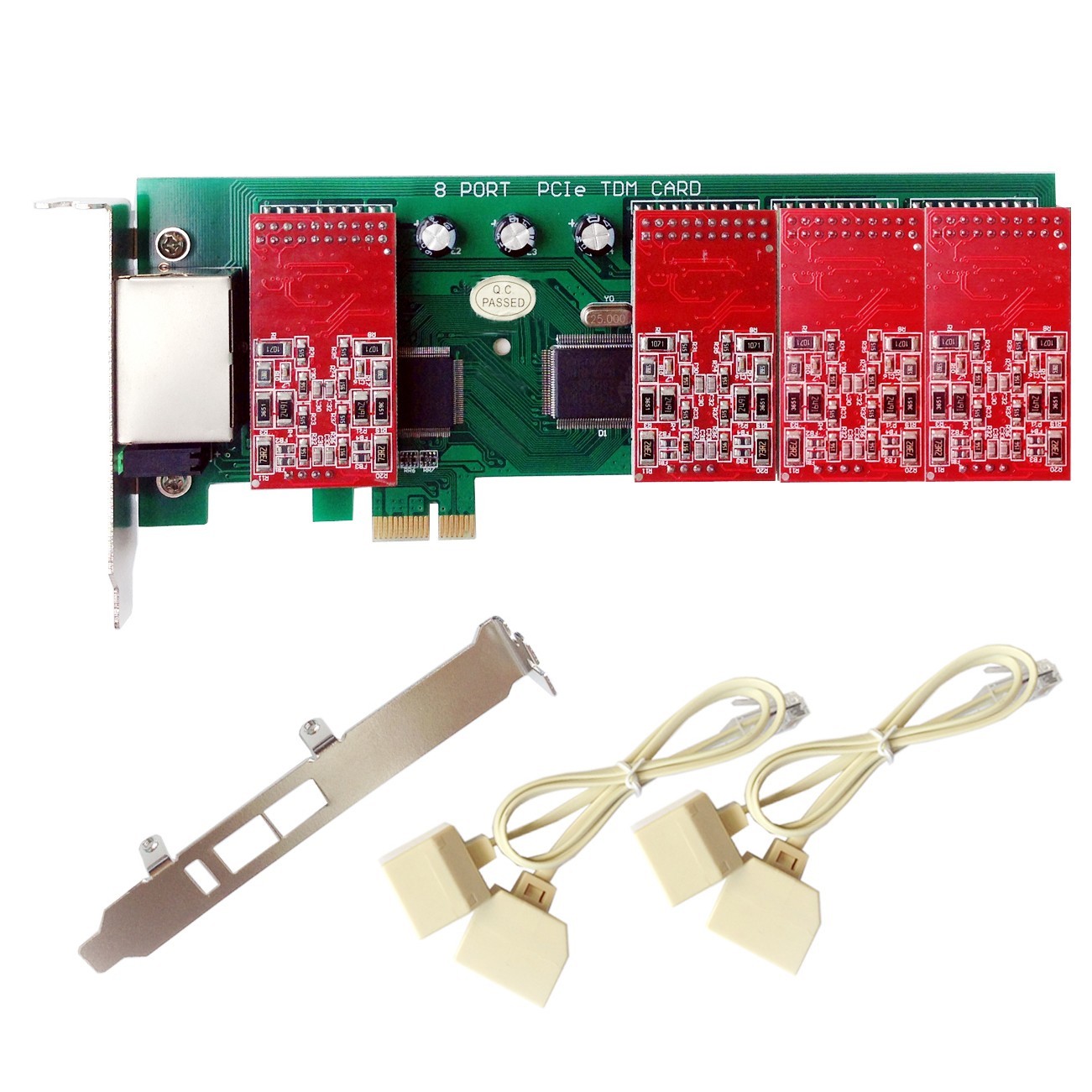 Asterisk Card 8 Port FXO Voice Board Issabel FreePBX TDM800 2U Asterisk Free PBX