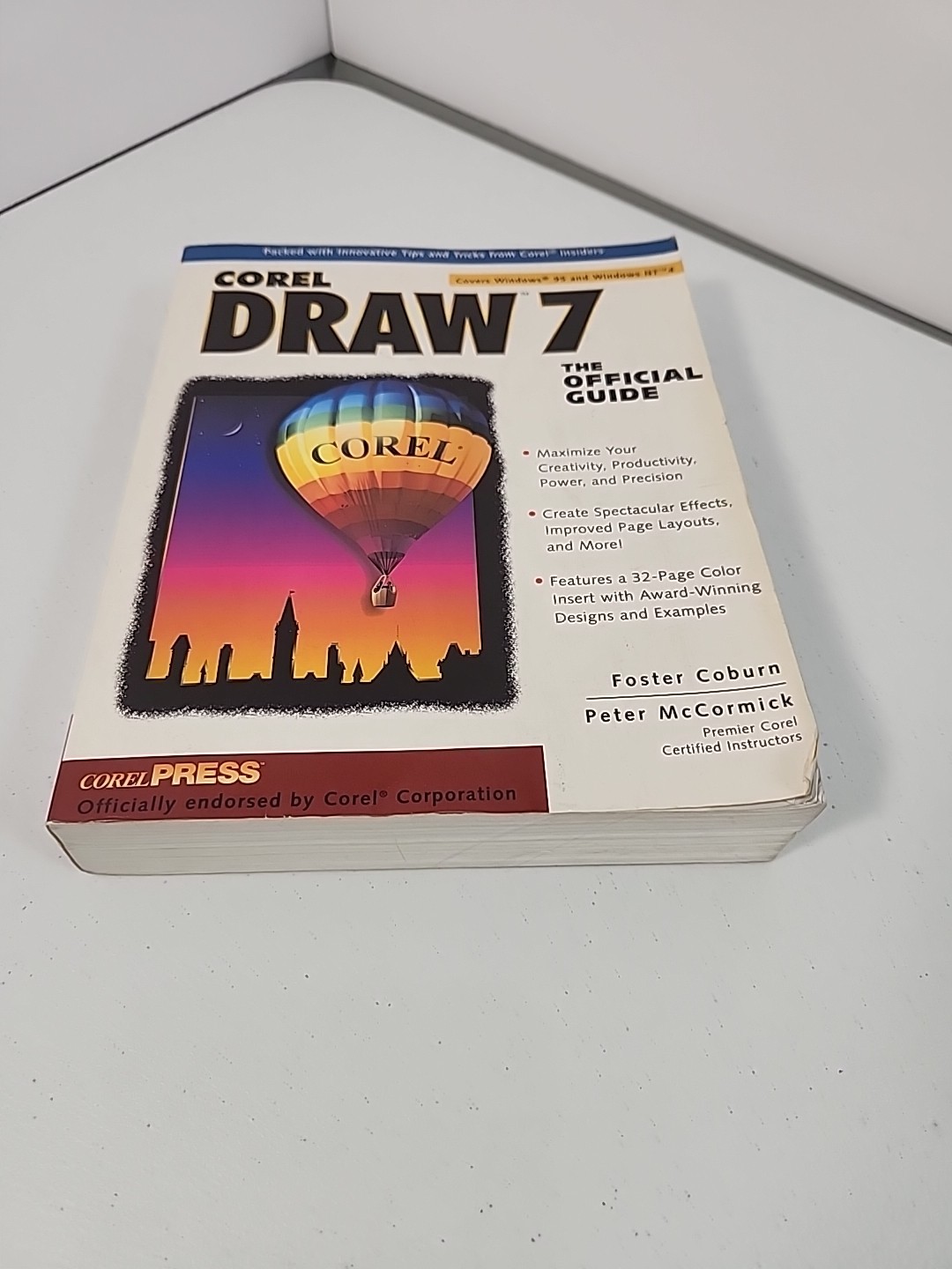 CorelDRAW 7 Official Guide Book Graphic Design Windows 95 98 Vintage