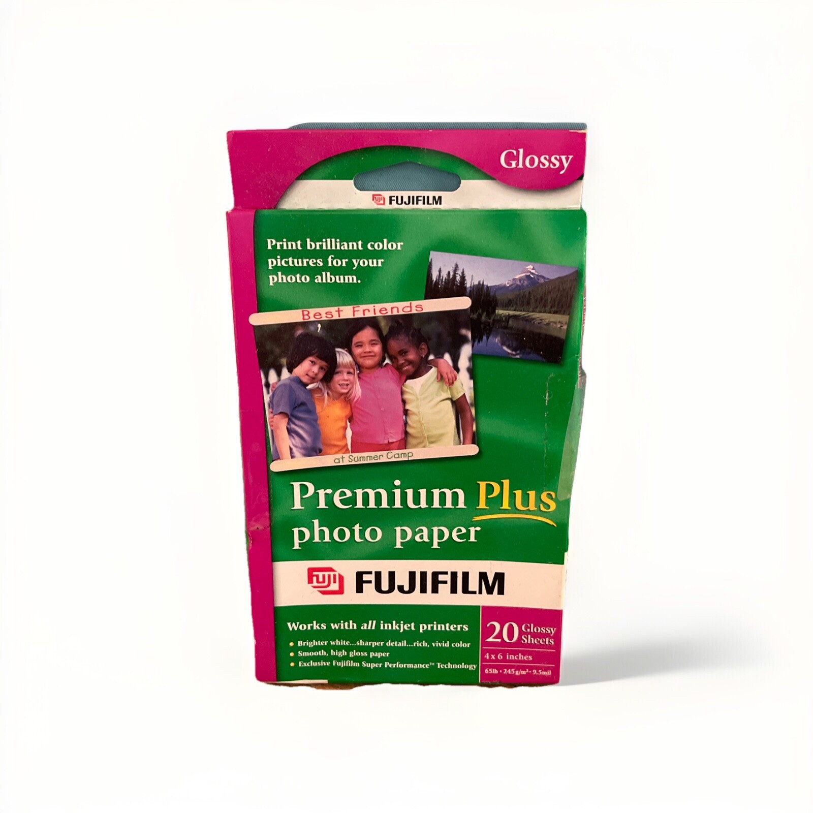 FujiFilm Inkjet Premium Plus Paper Glossy 4 x 6 Pack of 20 NEW
