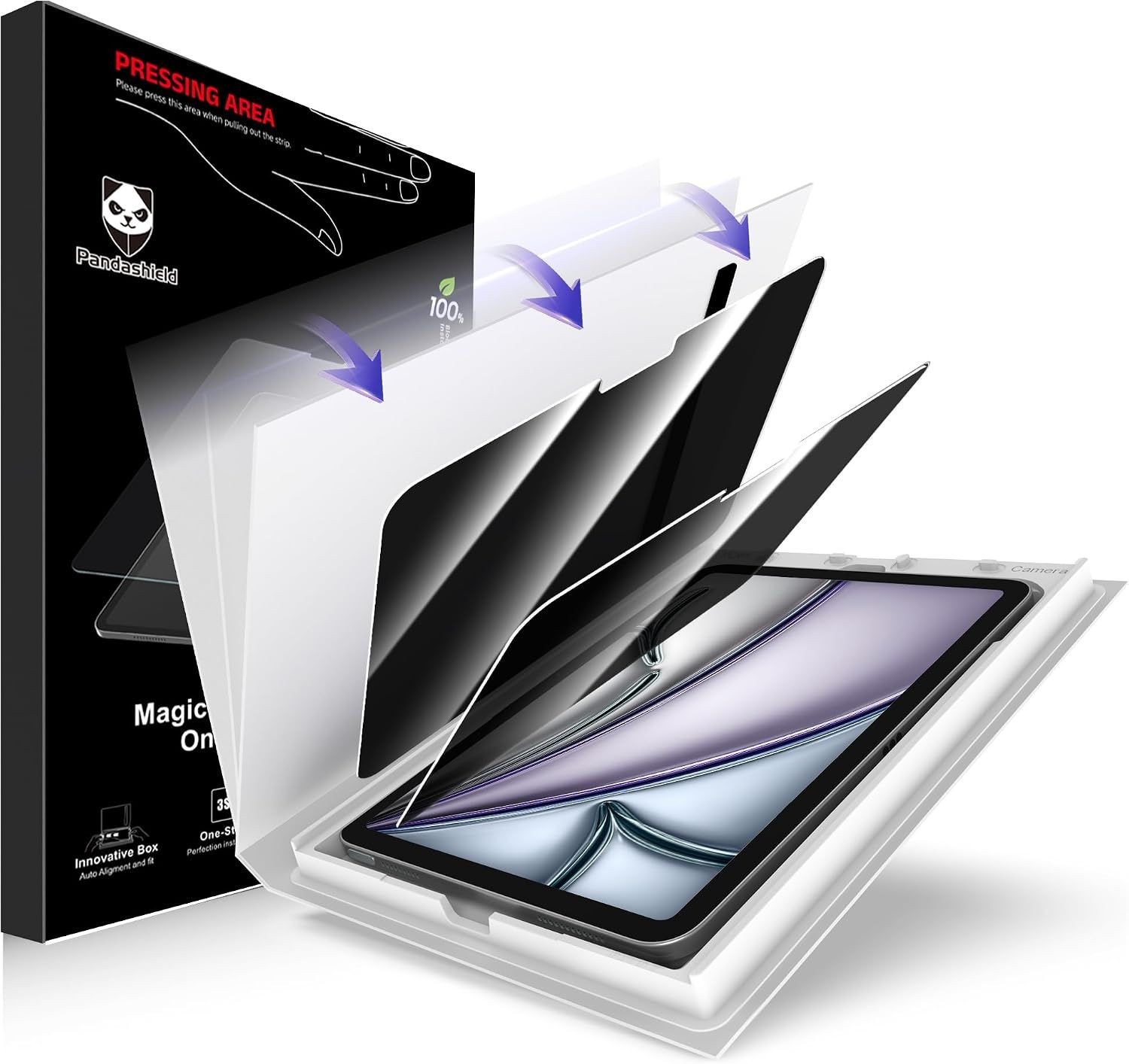 2-Pack Privacy Screen Protector for iPad Air [13-in], Anti-Spy, Scratch Resistan