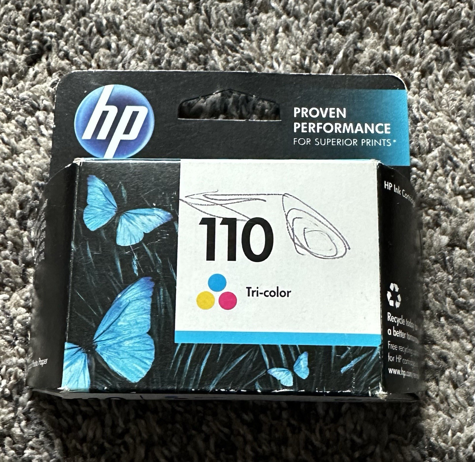 HP 110 Tri-Color Genuine Printer Ink Cartridge Expired August Jan 2013 NIB