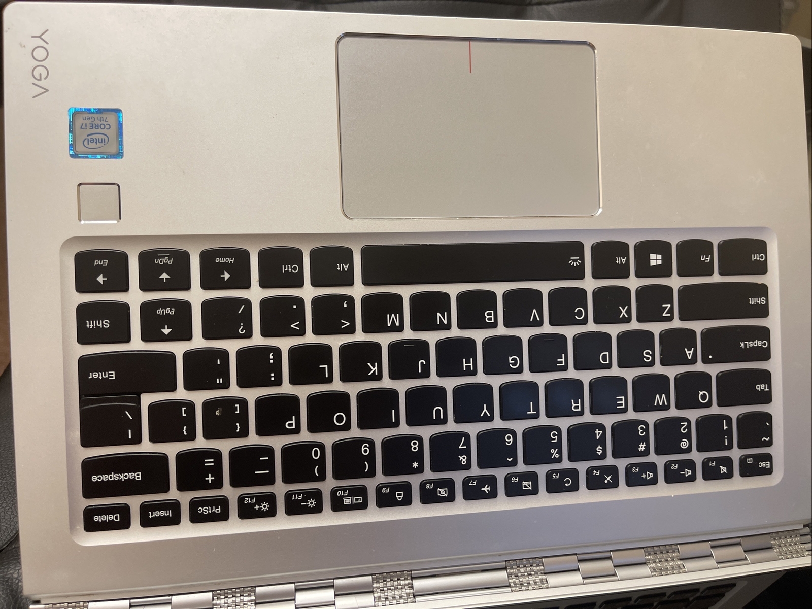 Lenovo Yoga 910-13IKB Palmrest Touchpad Backlit Keyboard Silver