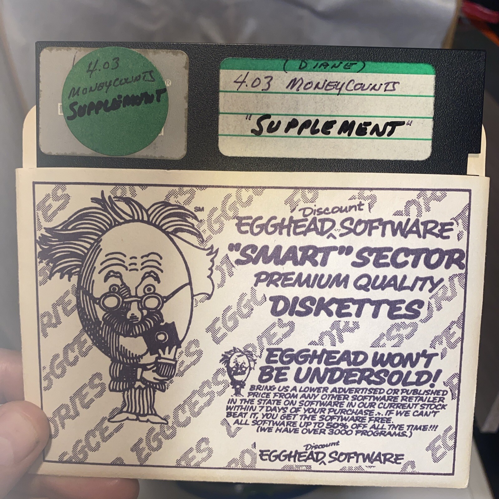 VTG 5.25” Egghead Floppy diskettes discount software Deskmate 3 Hangman Draw