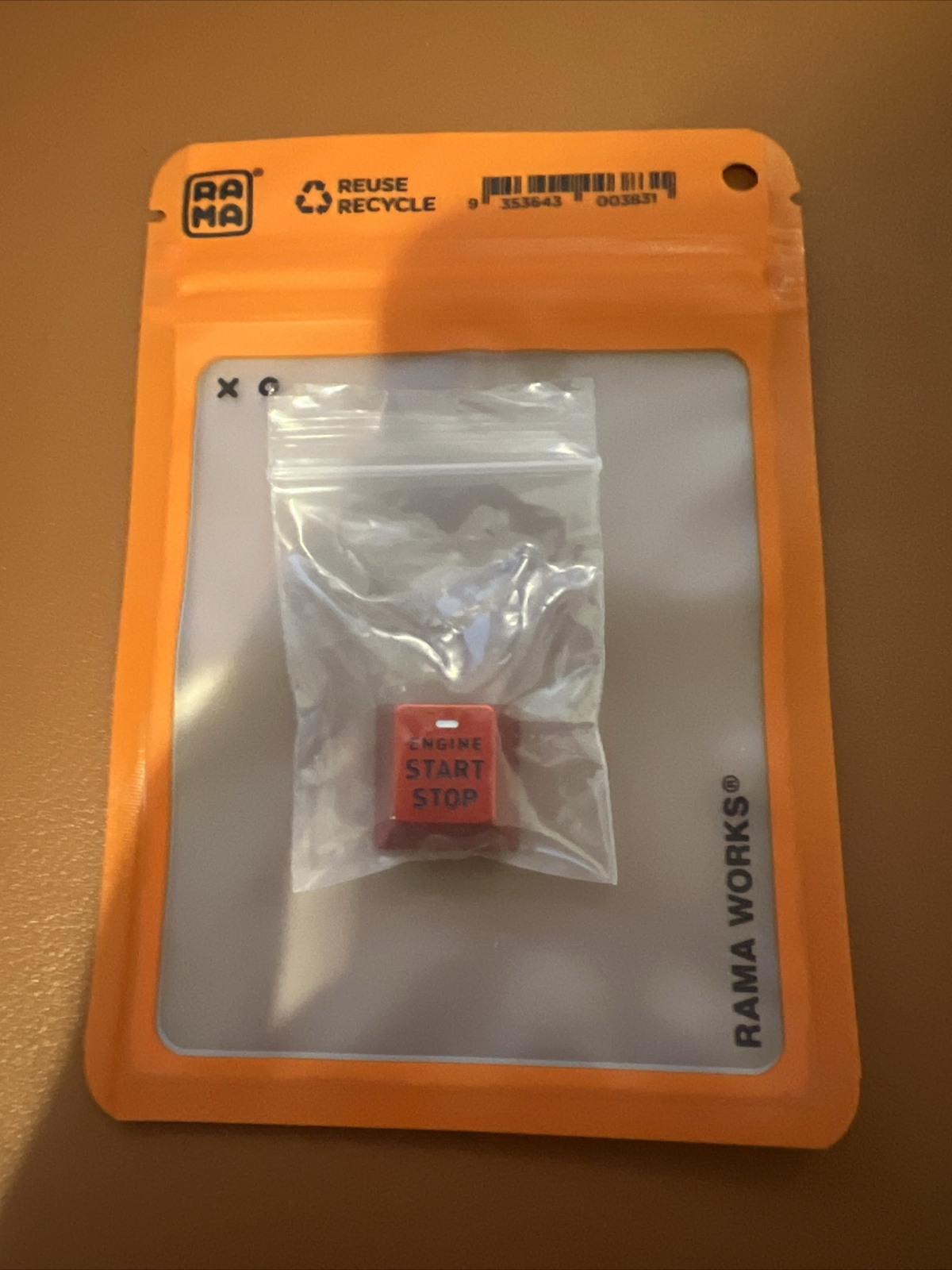RAMA WORKS x GMK Redline 1u Keycap - Start Stop Metal Artisan