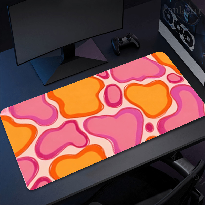 1pc Non-Woven Fabric Keyboard and Mouse Pad with Colorful Abstract Pattern and
