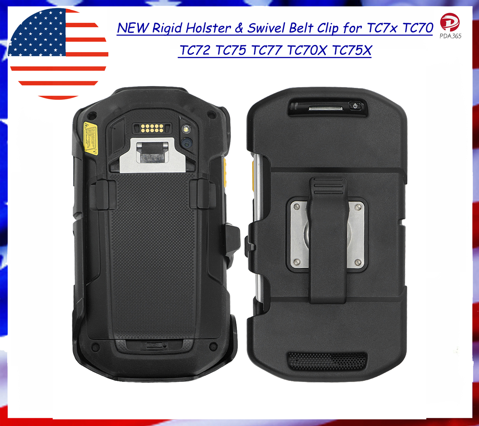 NEW Rigid Holster & Swivel Belt Clip for TC7x TC70 TC72 TC75 TC77 TC70X TC75X