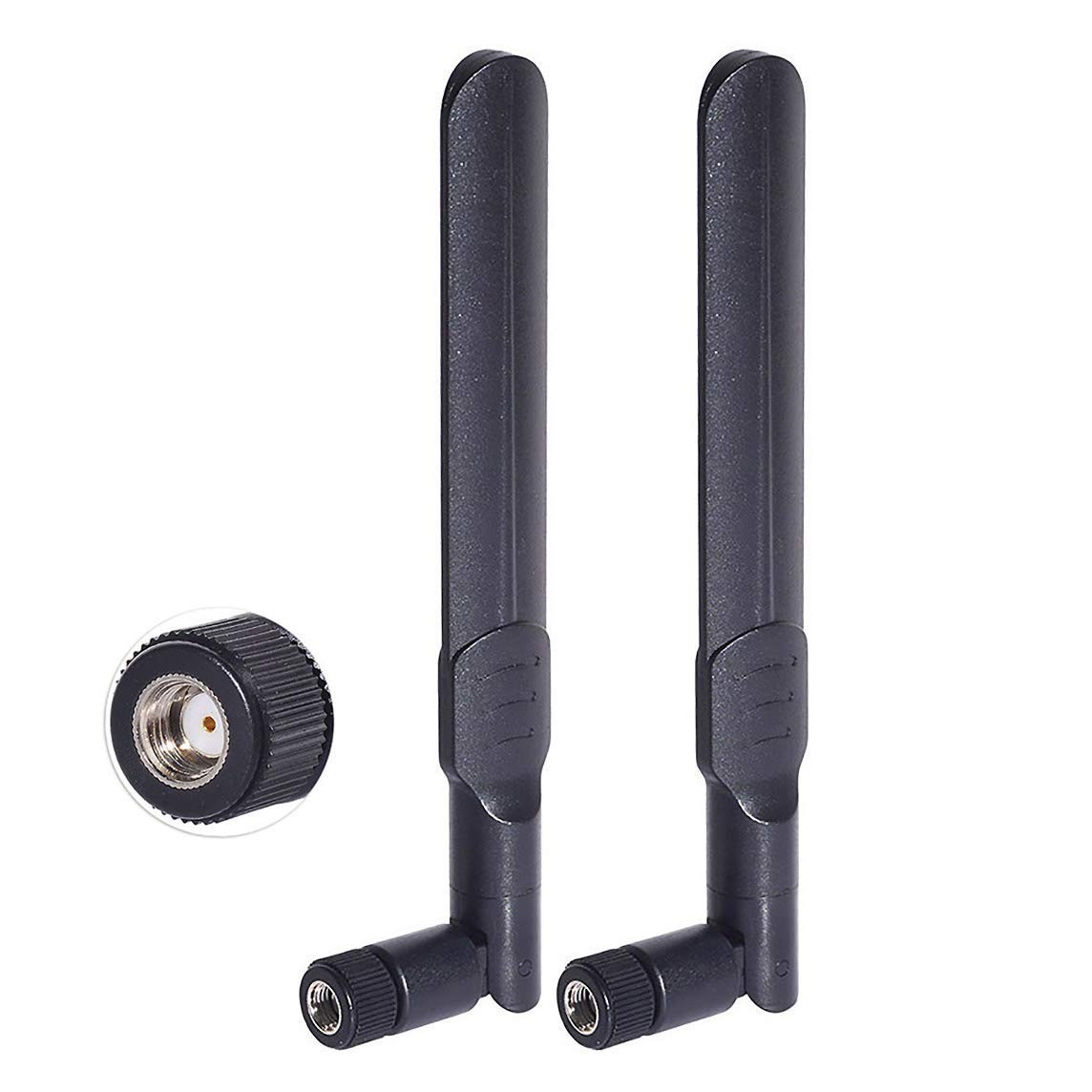 Bingfu Dual Band WiFi 2.4GHz 5GHz 5.8GHz 8dBi MIMO RP-SMA Male Antenna (2-Pac...