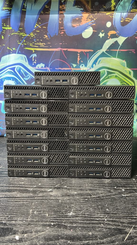 Lot of 5 Dell OptiPlex 3070 Micro PCs i3-9100T 16GB 128GB SSD No OS w/AC Adapter