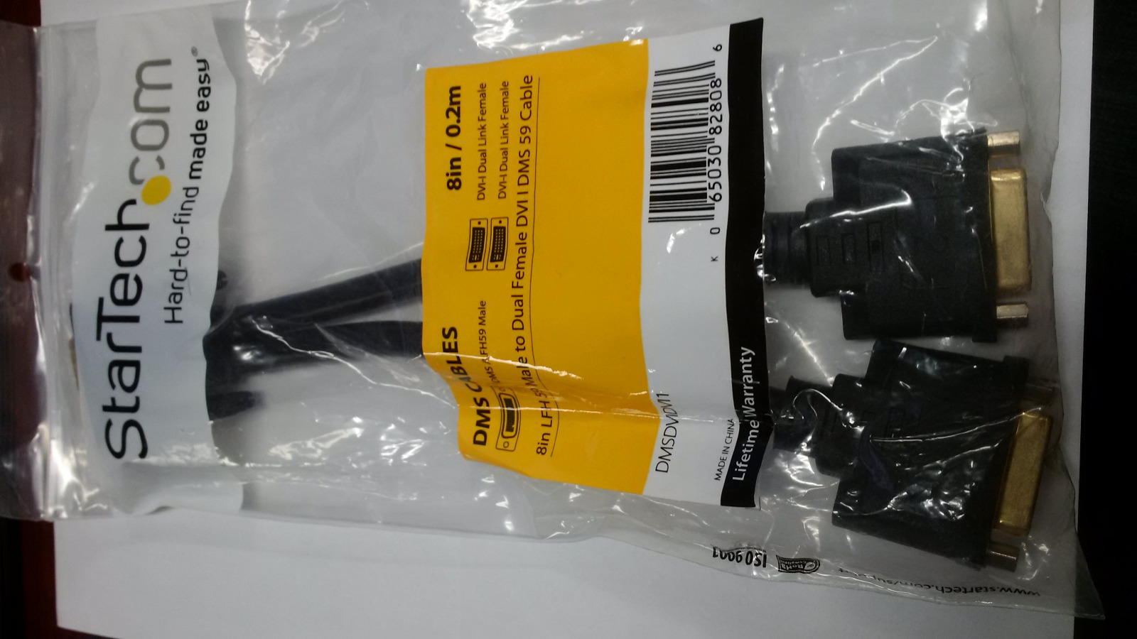 StarTech 8in LFH 59 Male to Dual Female DVI I DMS 59 Cable - Female - DMS-59