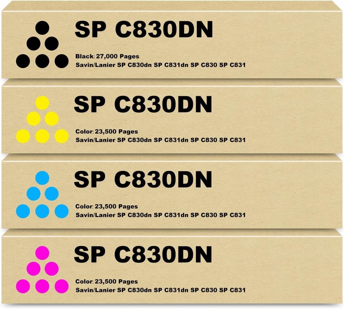 Toner Cartridge for Ricoh Aficio SP C830DN SP C831DN SP C830DNA 821181-821184