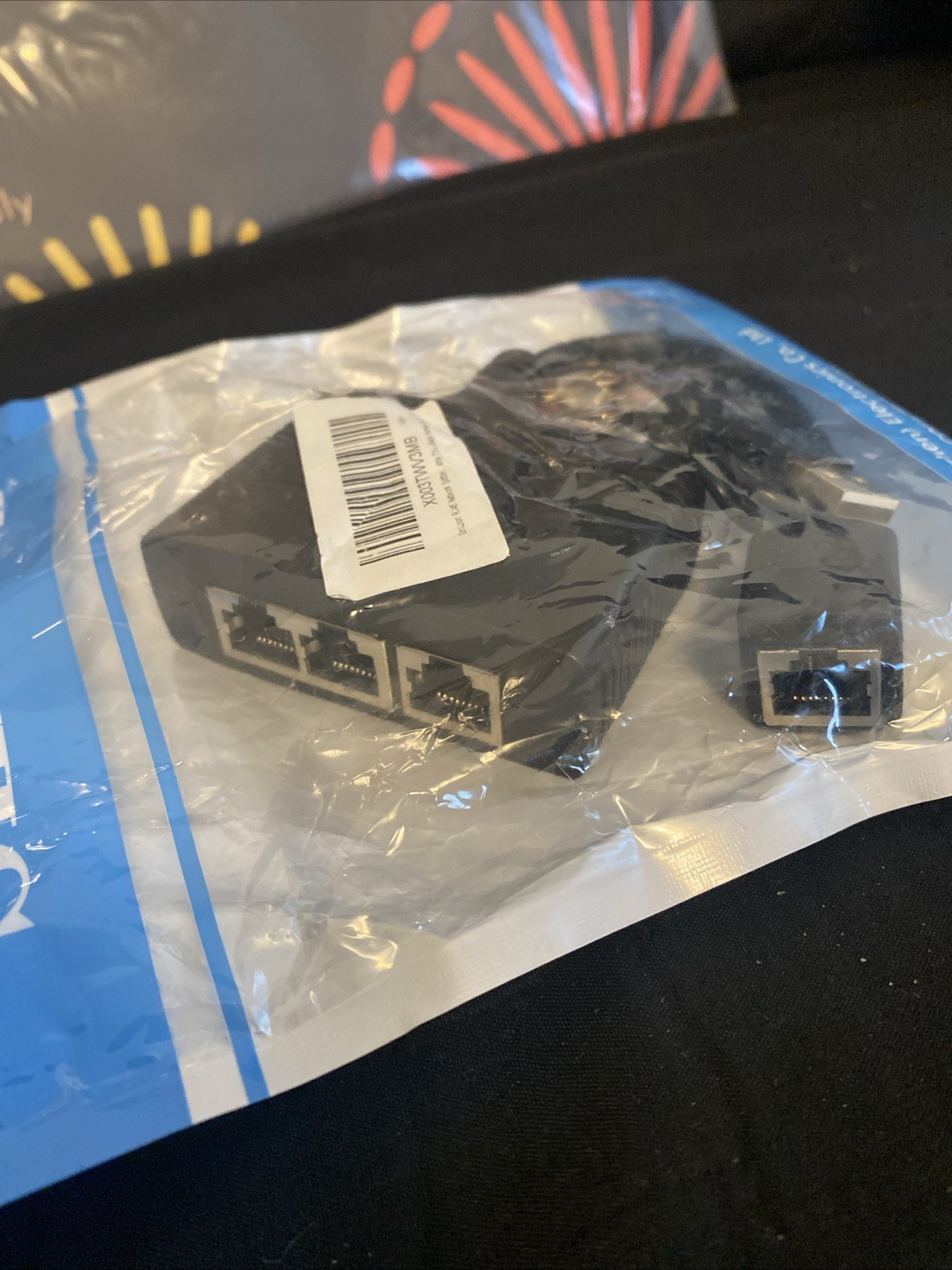 SinLoon RJ45 Network Splitter Adapter, Ethernet Black Female 1 to 3