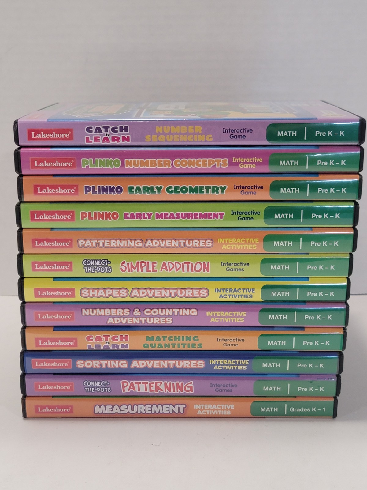 12 Lakeshore Math Learning CD-ROM (PC/MAC) Grade Pre-K - K & 1st