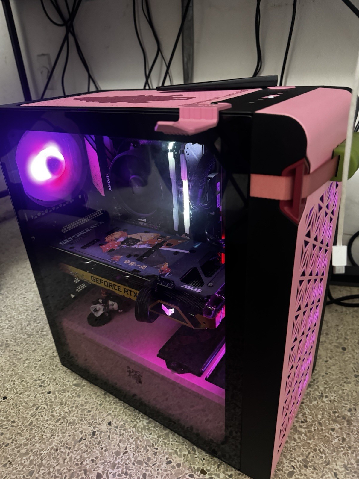 Demon Hunter Nezuko Pink/Black RGB Gaming Desktop Tower PC w/ GeForce RTX