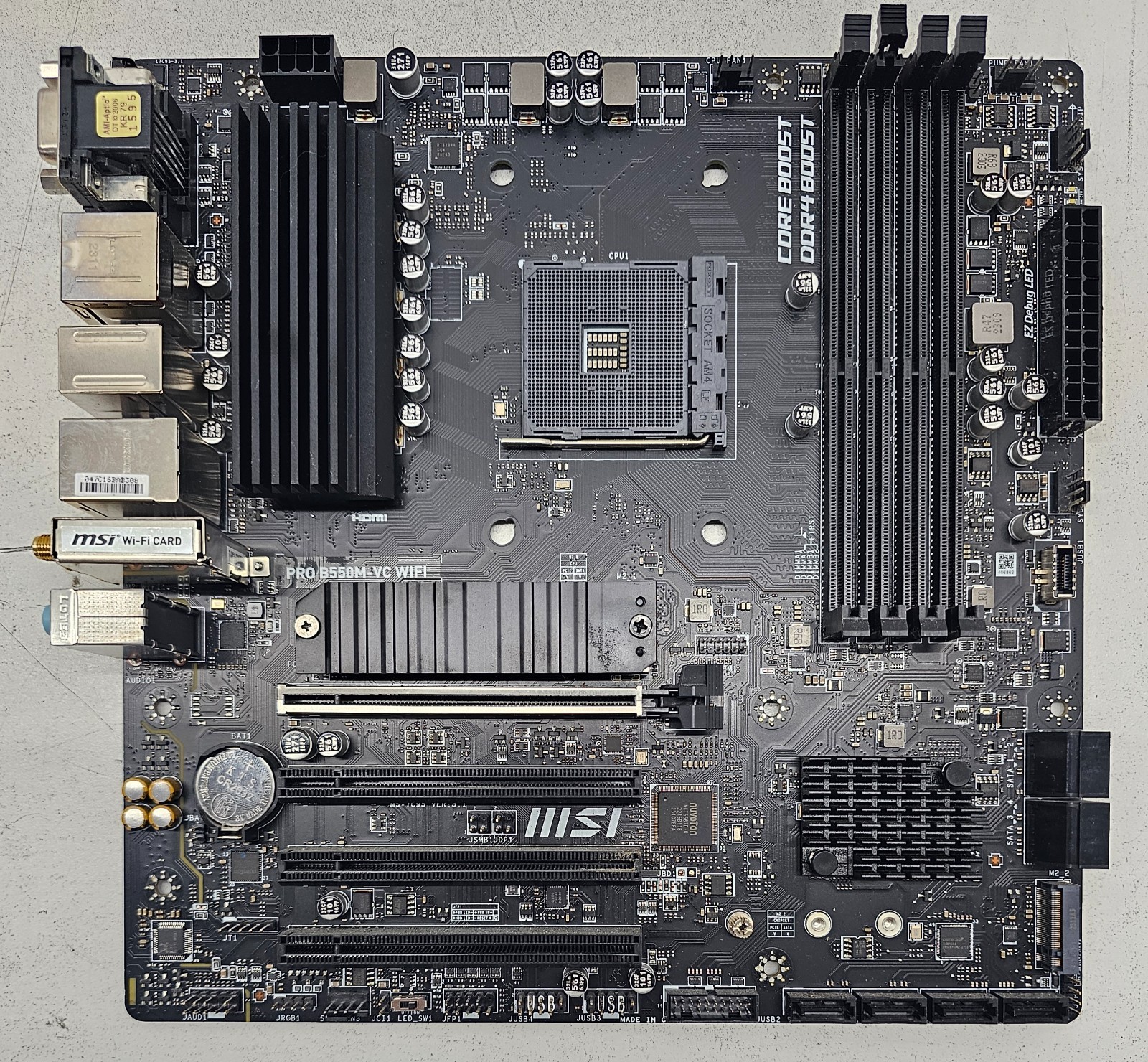 MSI Pro B550M-VC WIFI AM4 micro ATX AMD DDR4 Motherboard (FL)