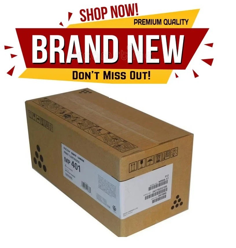Genuine Ricoh 841886 Black Print Toner Cartridge MP 401/402 OEM High Yield