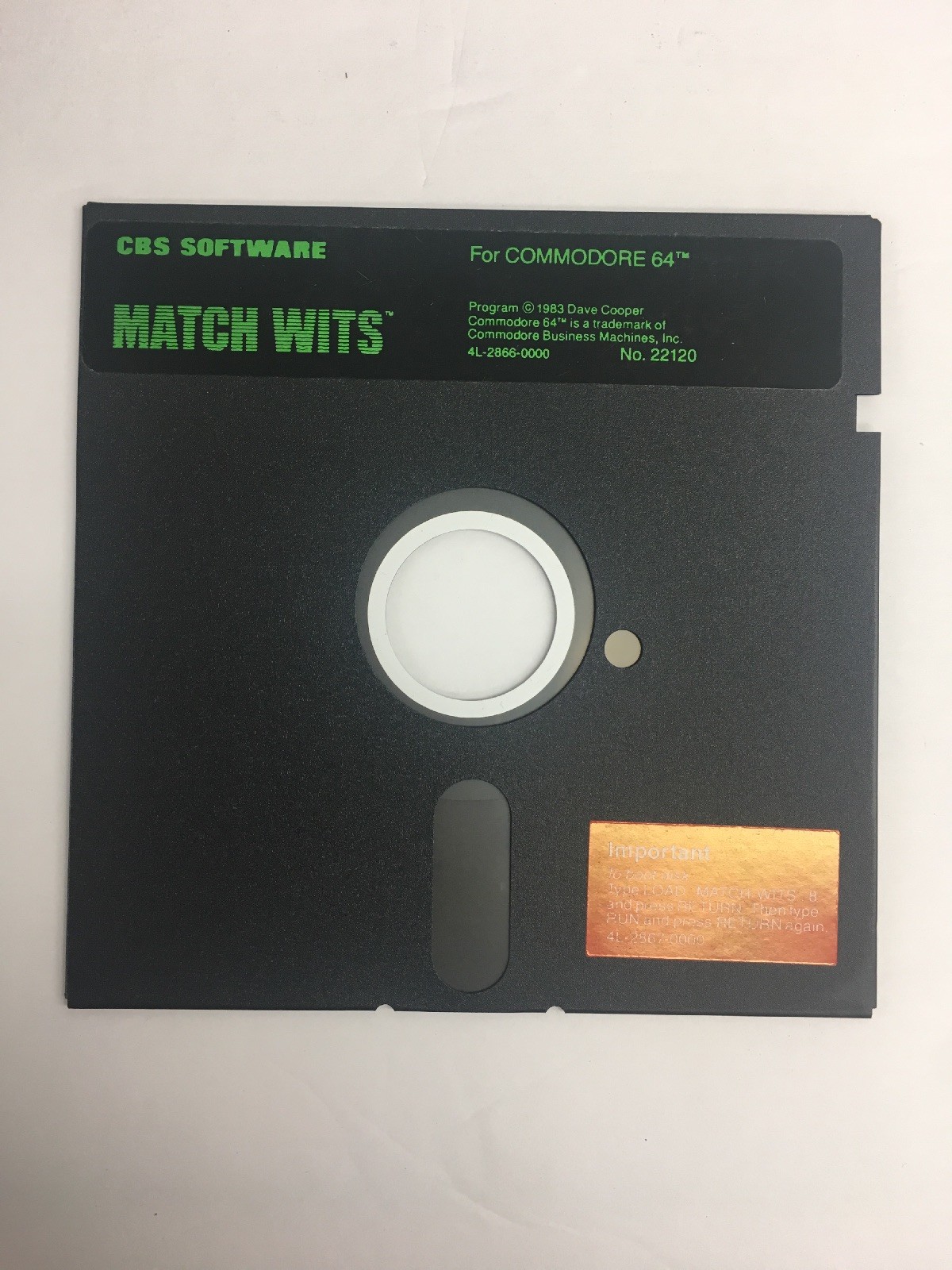 Match Wits - CBS Software - Commodore 64 - 1983