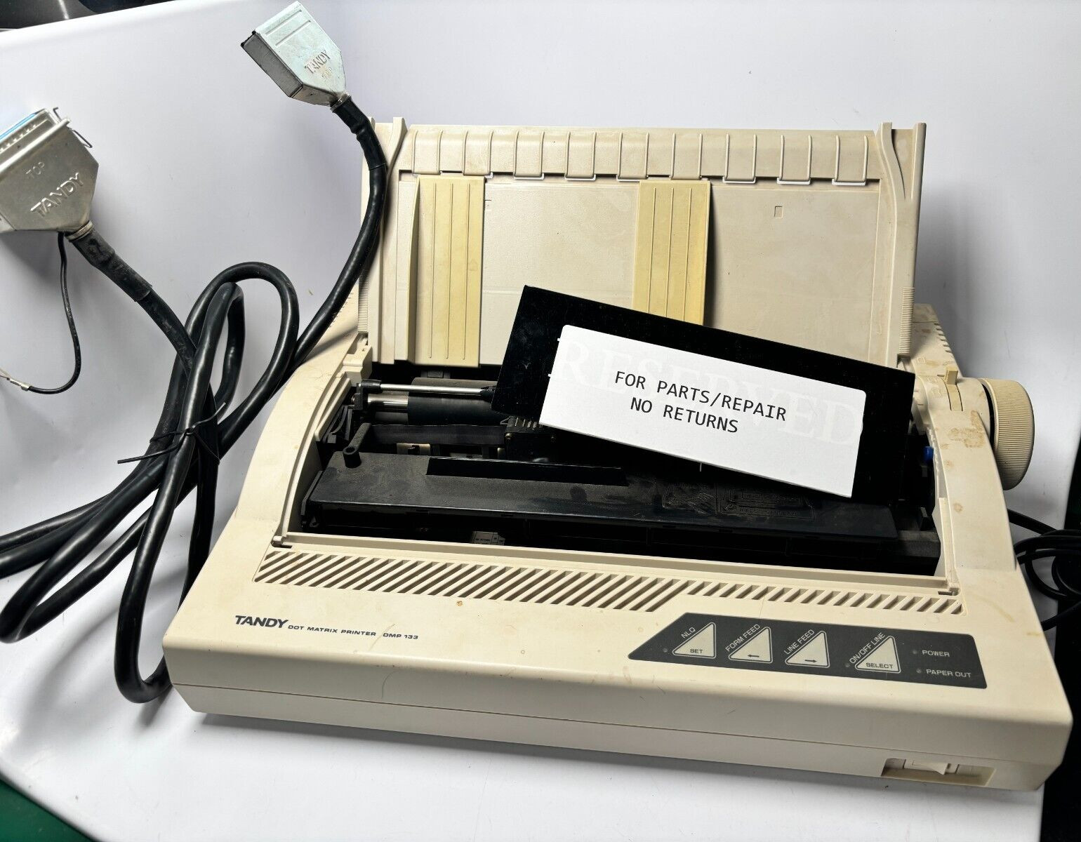 UNTESTED Powers On Vtg Tandy DMP 133 Dot Matrix Computer Printer Collector