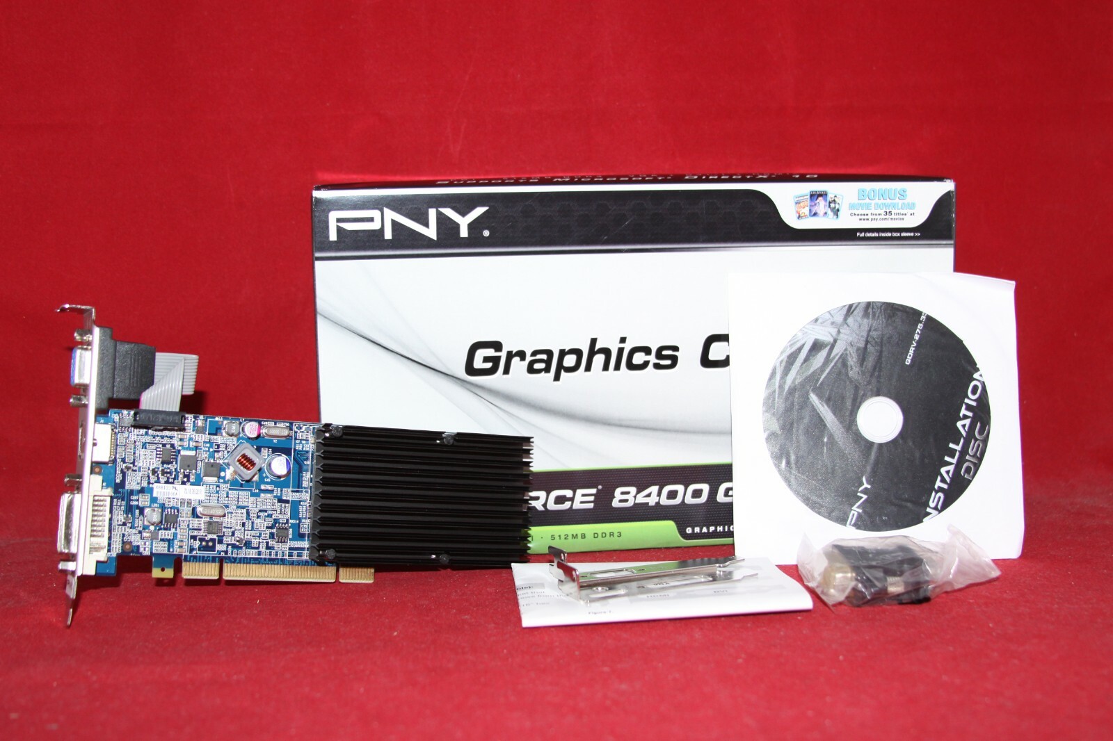 PNY Nvidia GeForce 8400 GS 512 MB DDR3, PCI Graphics Card. (VCG84512D3SPPB)