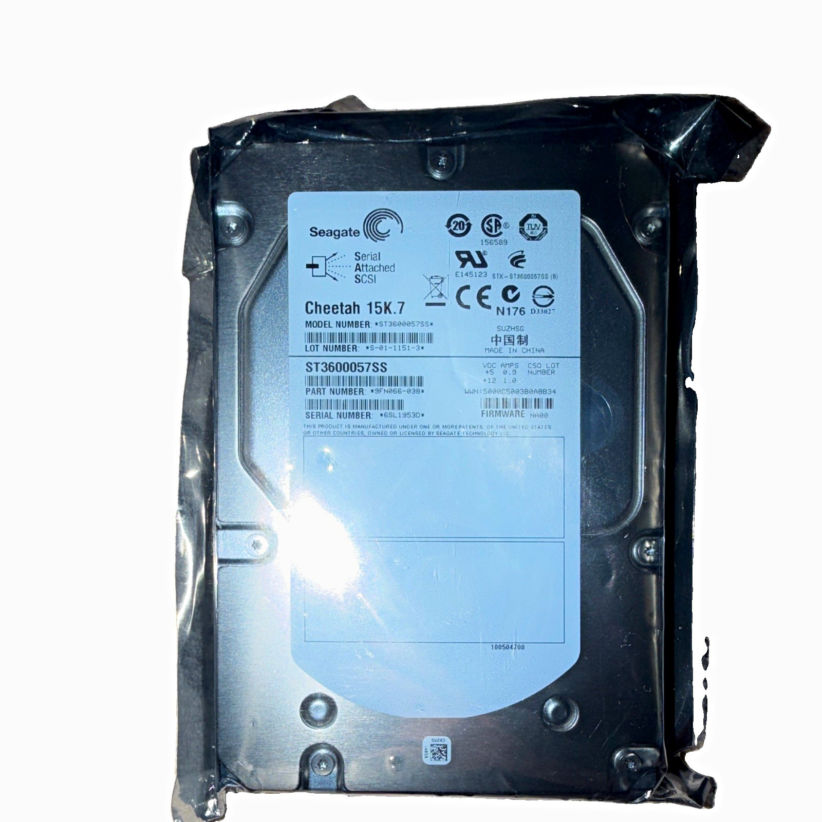 Seagate Cheetah 600GB 15K RPM SCSI 3.5" HDD ST3600057SS Hot Swap