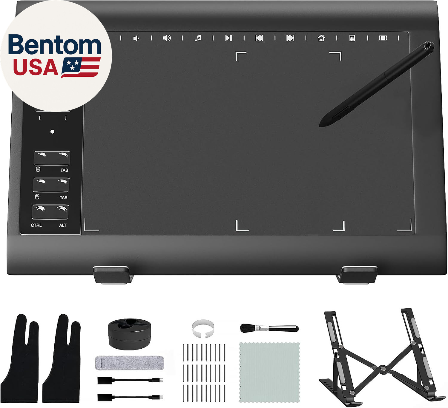 Graphic Drawing Tablet, Digital Sketch,Design for PC and Computer/Pad-12 Hot Key