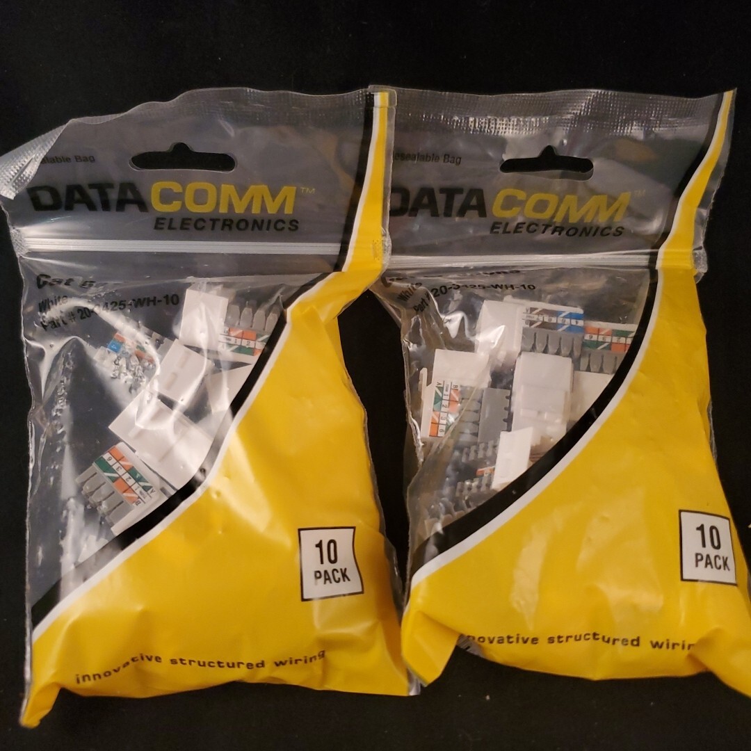 20 Pack - Datacomm CAT5e Jacks Ethernet |  20-3425-wh-10 | White 