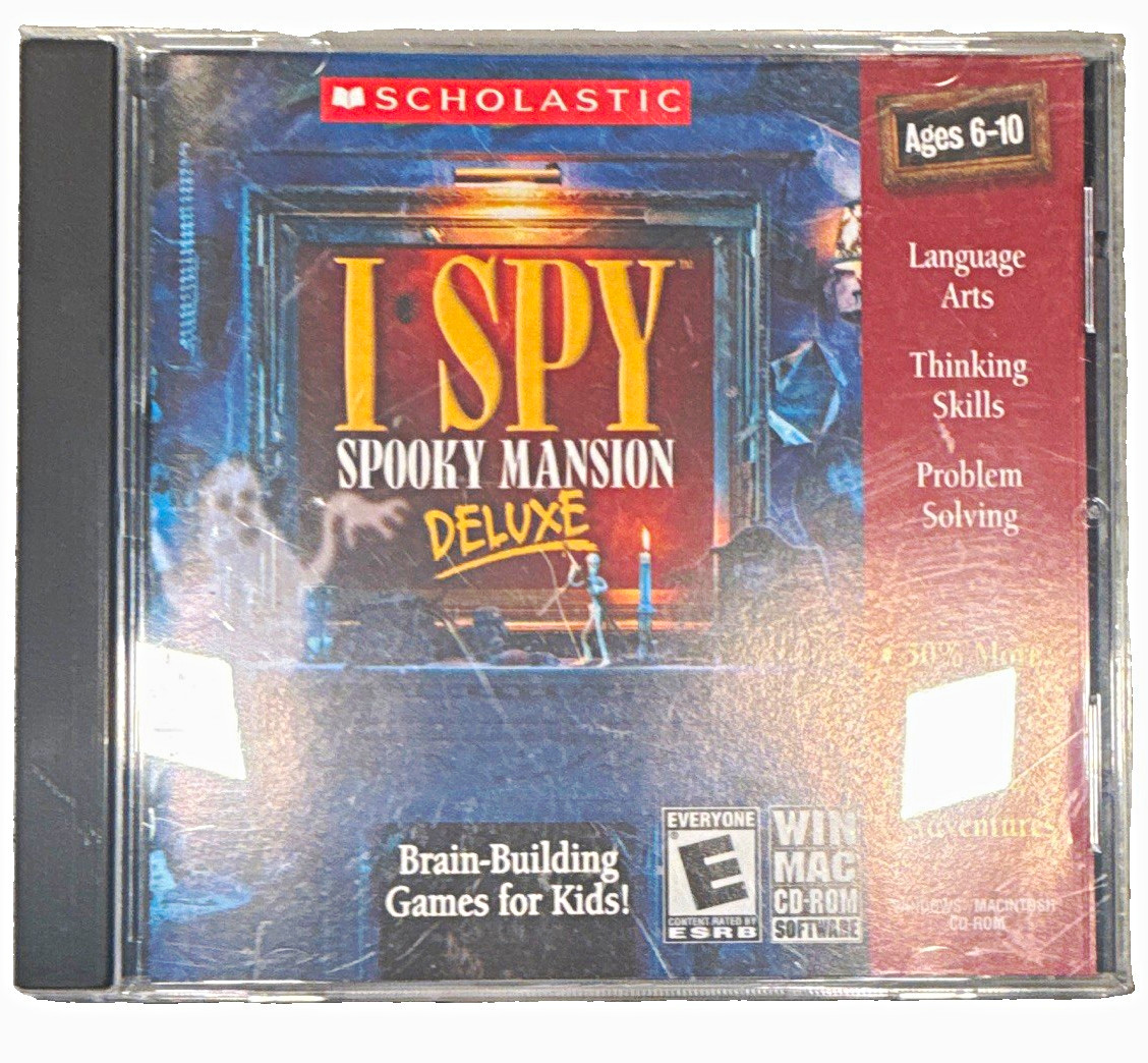 Scholastic I Spy Spooky Mansion Deluxe CD-ROM Windows/Mac Kids Reading