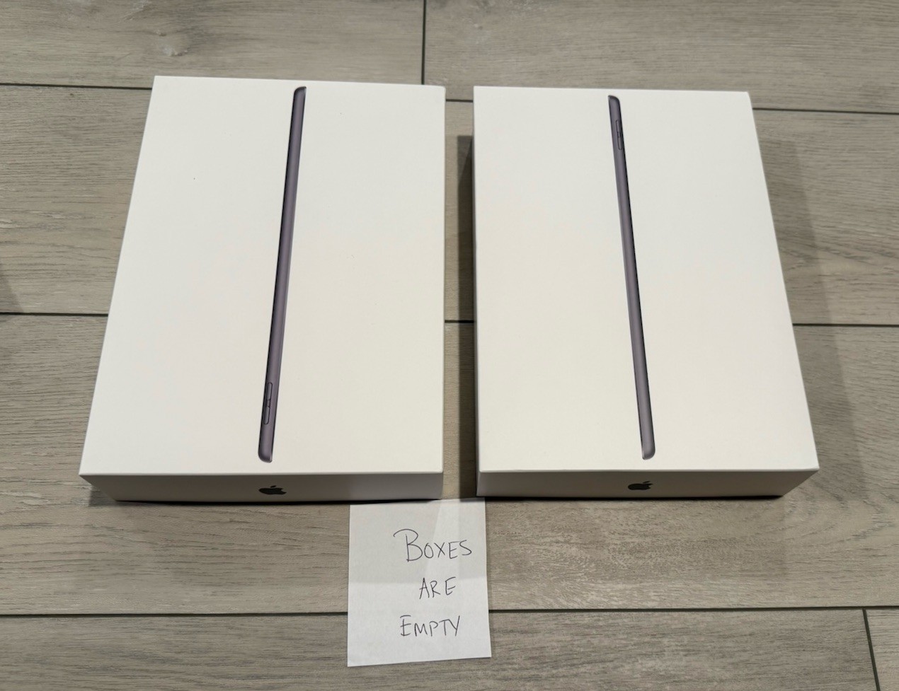 Apple iPad 9th Generation EMPTY BOX ONLY Space Gray 64GB Genuine 2021 Lot Of 2