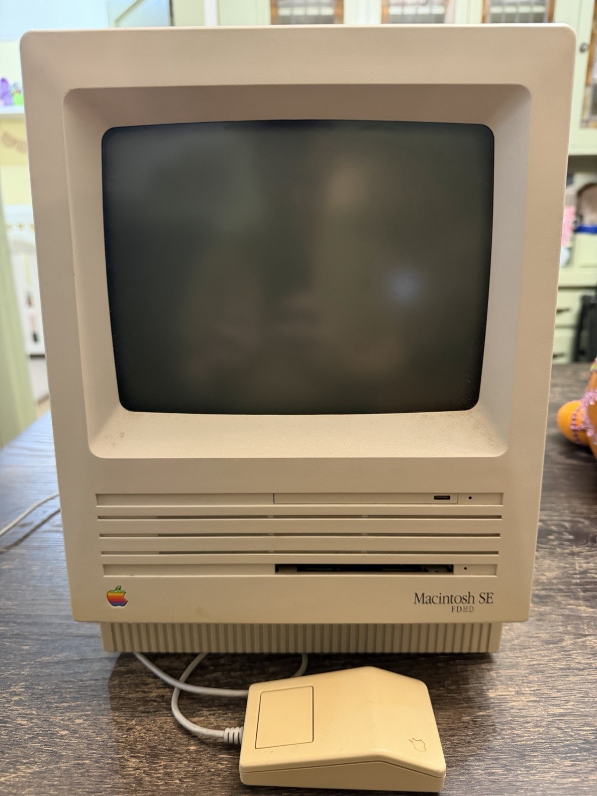 Working Apple Macintosh SE M5011 Vintage Computer with mouse Screen Is Fine Read