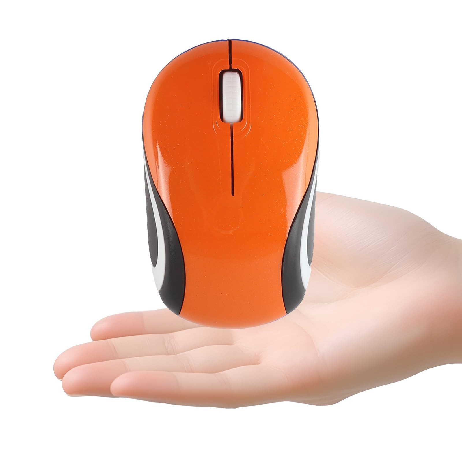 elec Space Mini Small Wireless Mouse for Travel Optical Portable orange