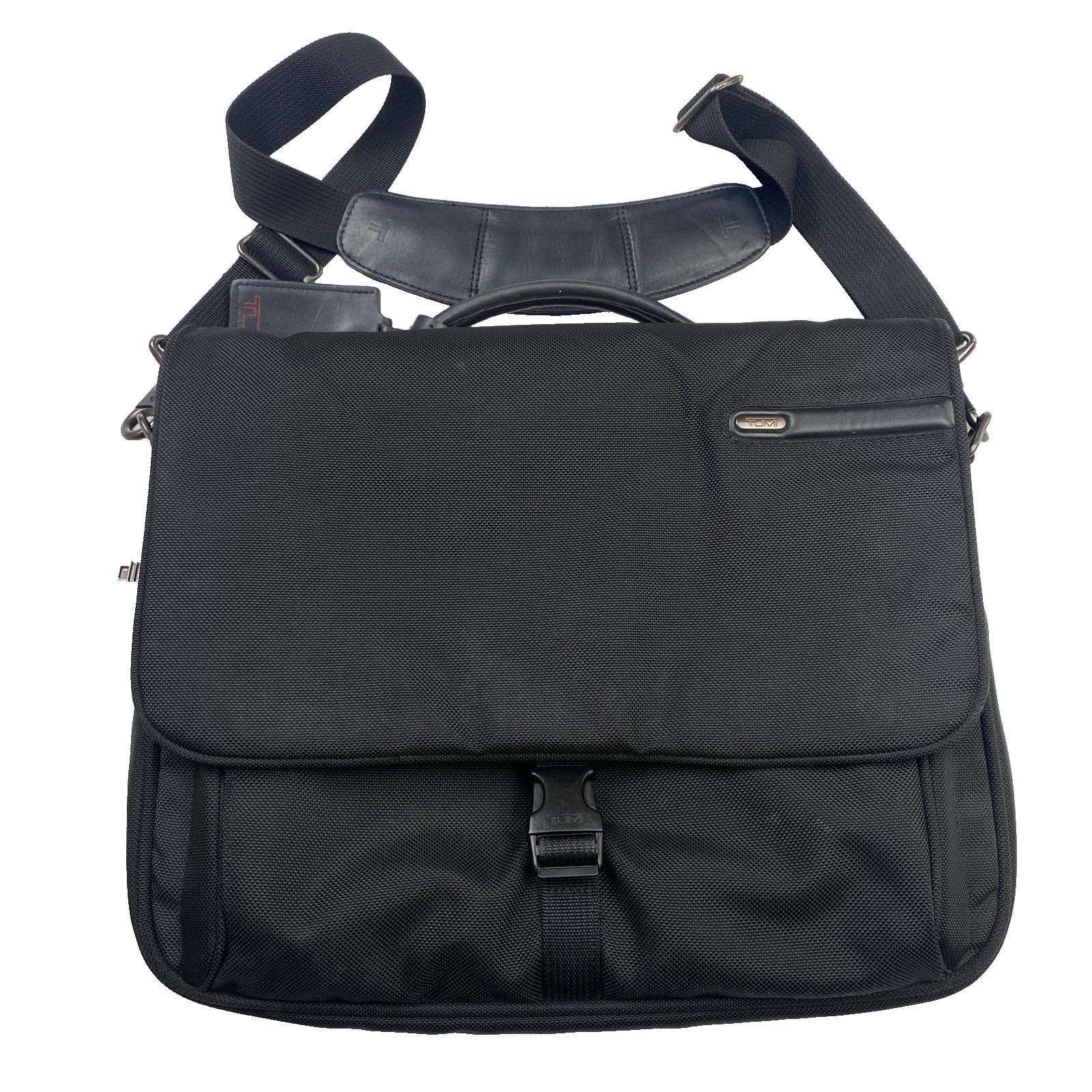 TUMI Ballistic Nylon Expandable Laptop Briefcase Handle & Strap Black #2619204