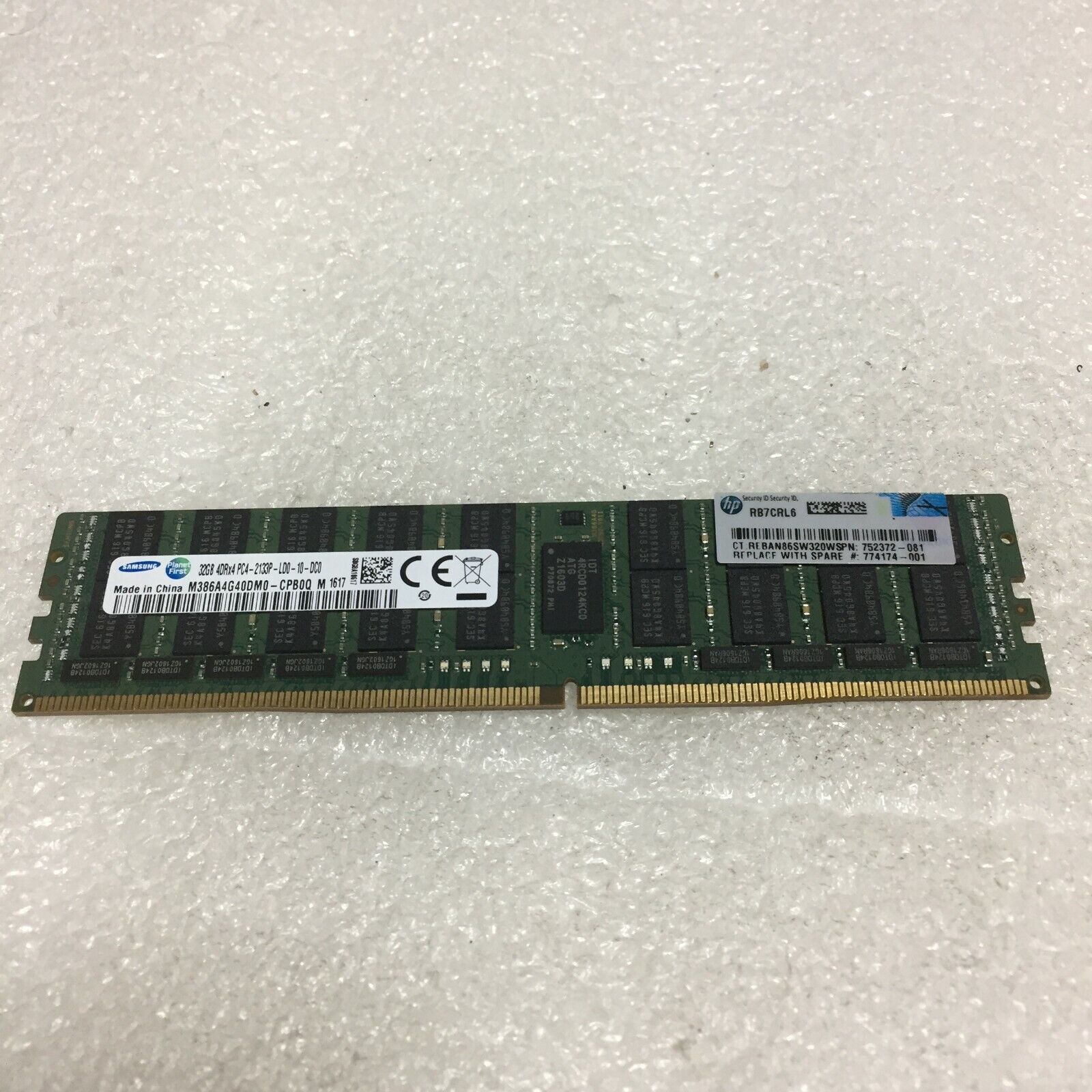 Samsung 32GB 4DRX4 PC4-2133P M386A4G40DM0-CPB0Q Server Memory RAM FREE S/H
