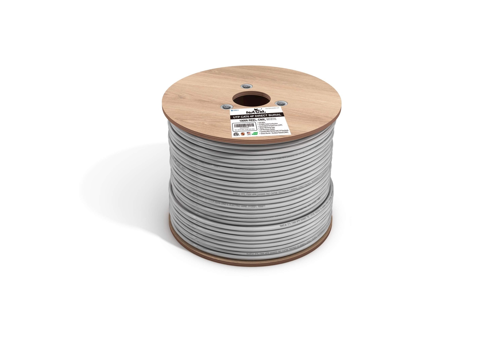 fast Cat. Cat6 Direct Burial Outdoor Ethernet Cable - 1000Ft Waterproof Cat6 ...