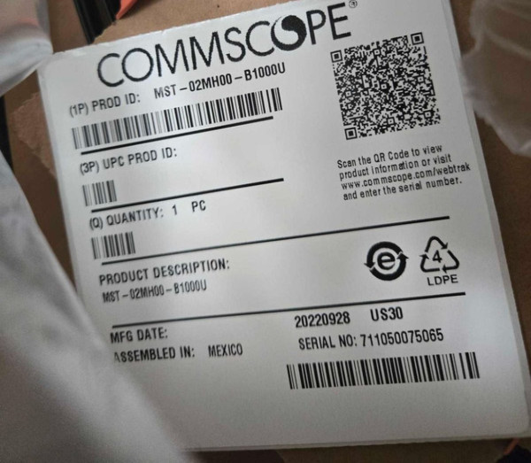 COMMSCOPE MST-02MH00-B1000U FIBER OPTIC MULTIPORT SERVICE TERMINAL 2PT 2XN 300'