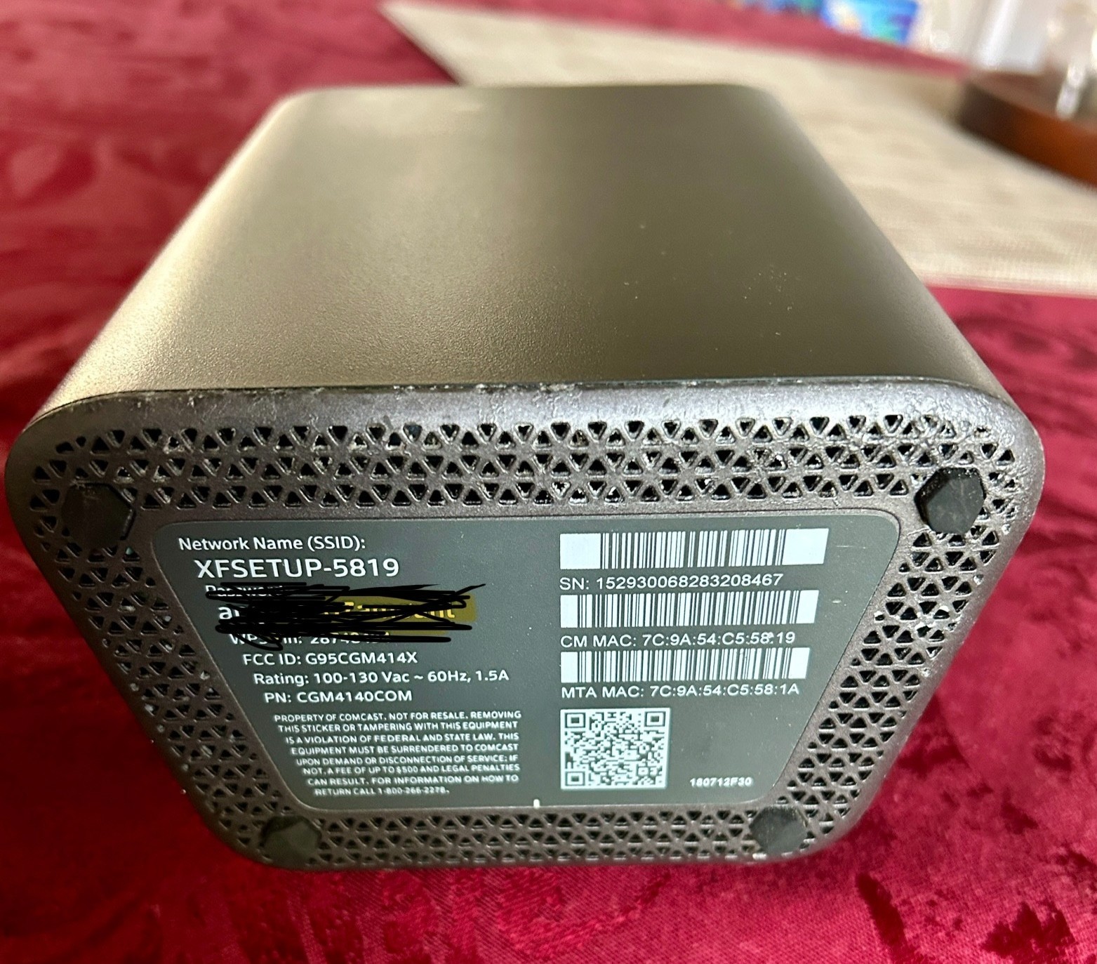 Xfinity XB6-T Gateway Modem Router Combo DOCSIS 3.1 Gigabit Ethernet With Cables