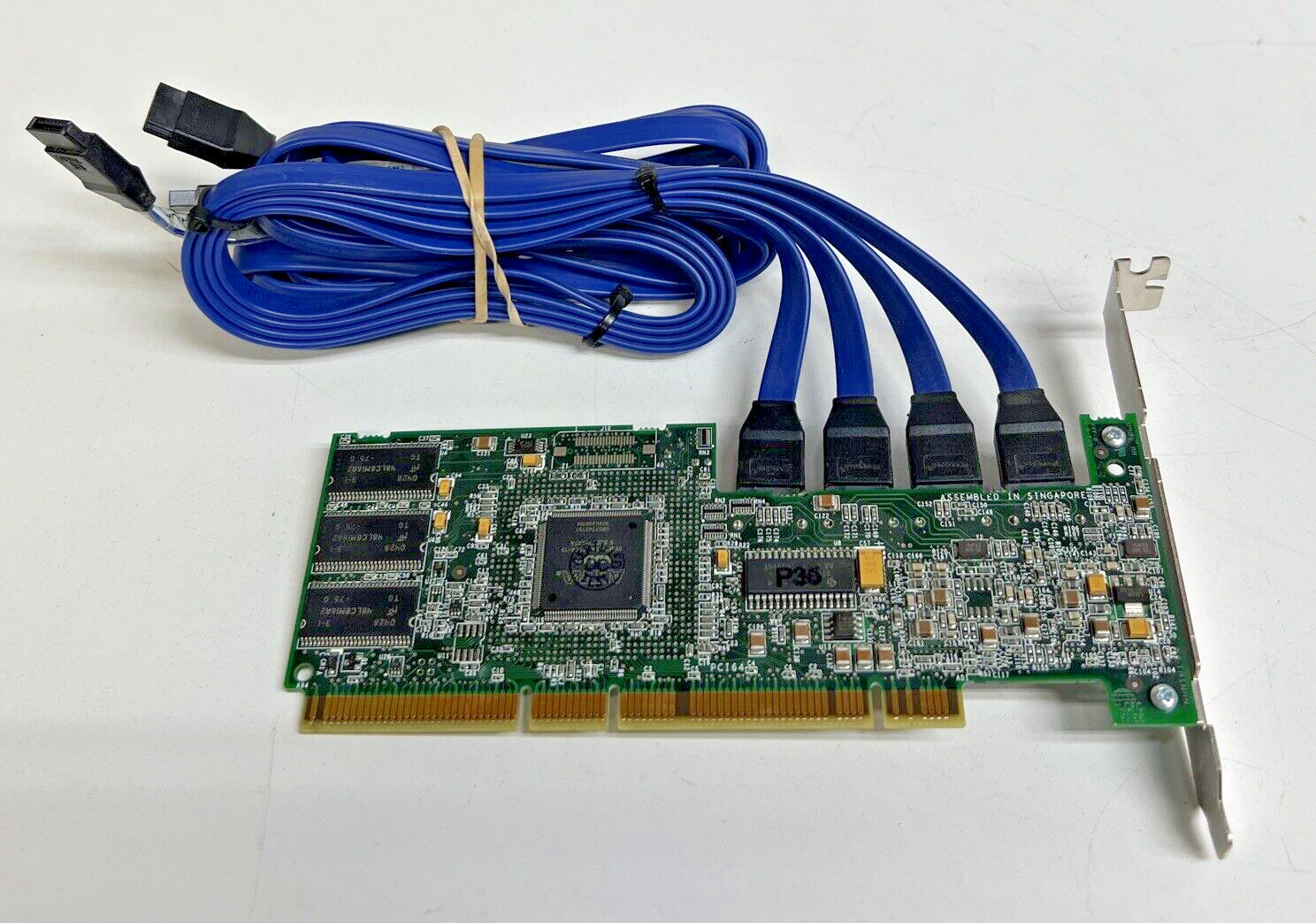 ADAPTEC AAR-2410SA /64MB 4-PORT SATA RAID CONTROLLER CARD w/ 4 Original CABLES  