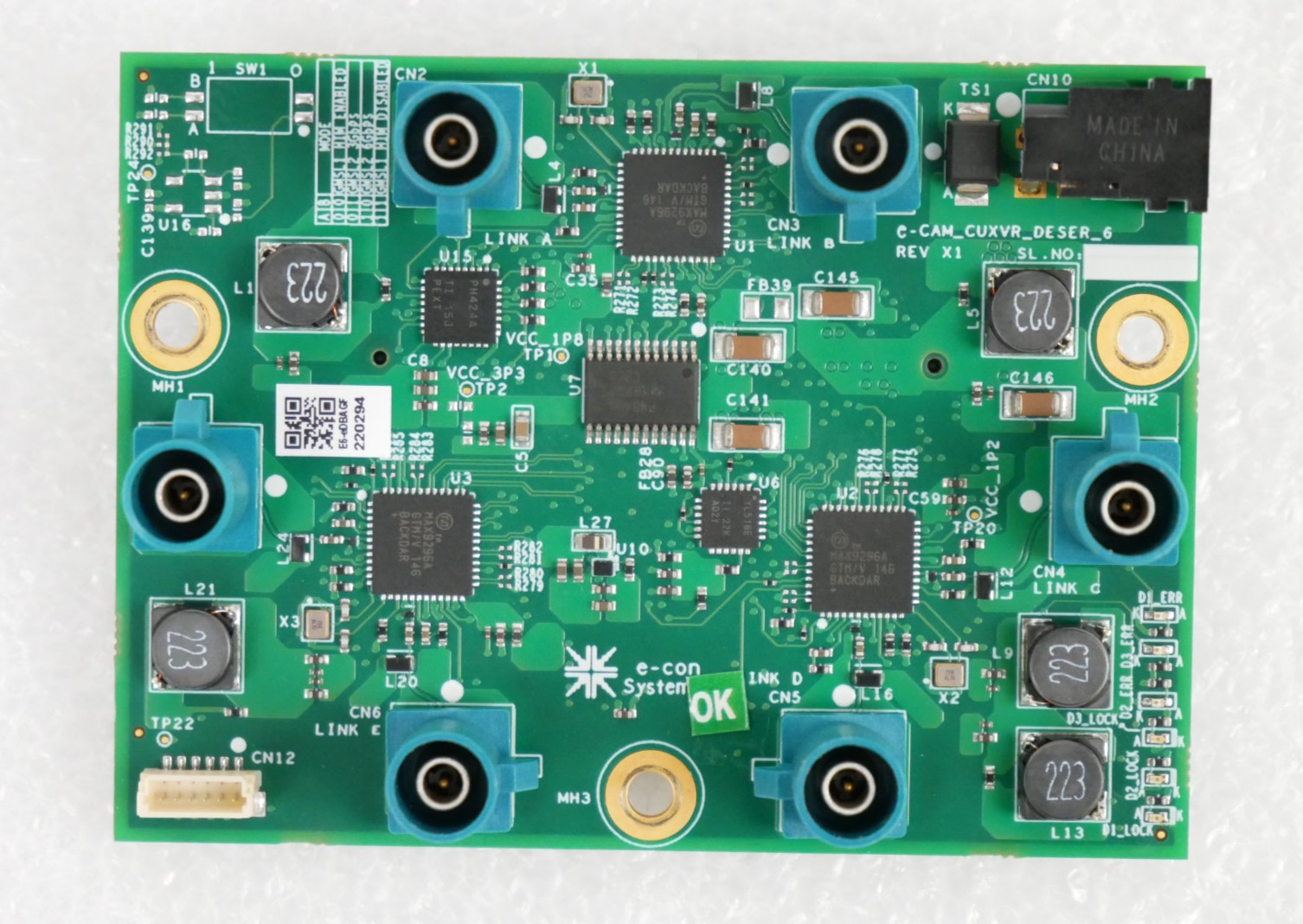 e-con Systems GMSL2 Deserializer Card for Connect Tech Rogue-X2 Jetson Carrier