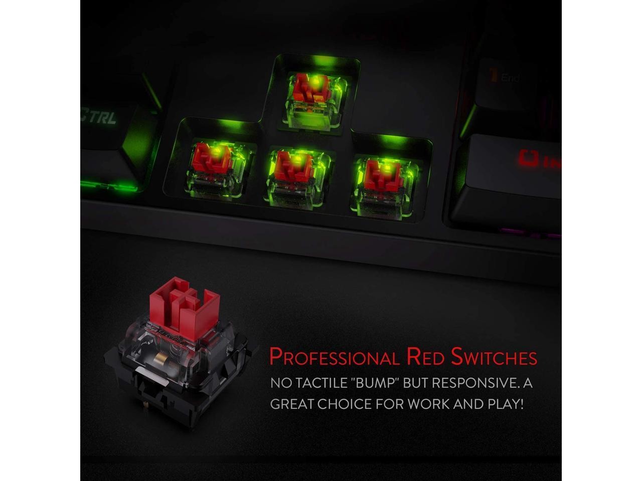K582 SURARA RGB LED Backlit Mechanical Gaming Keyboard with 104 Redragon
