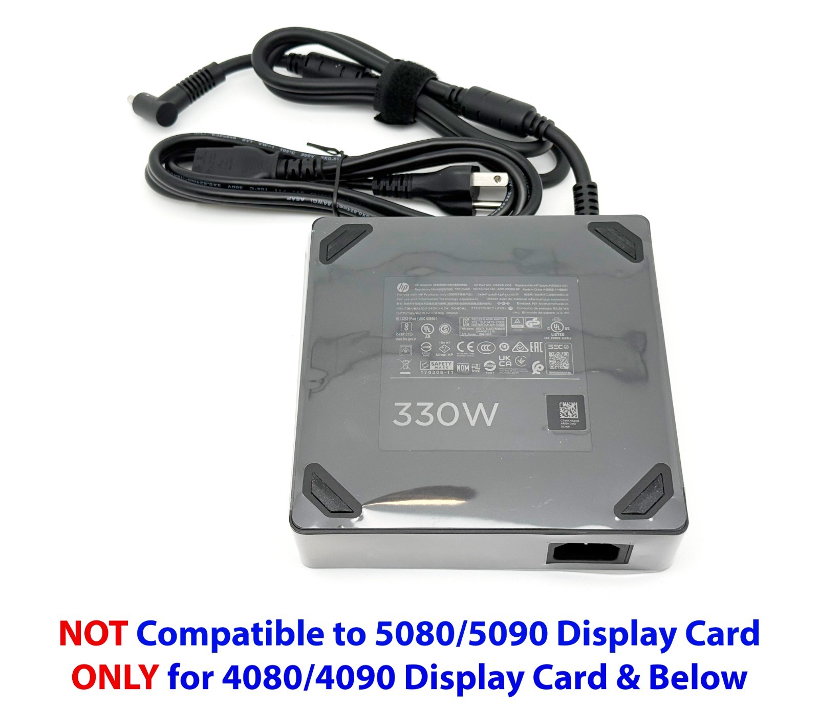 HP OMEN 330W, 4.5mm, 19.5V 16.92A AC Power Adapter, For 4080, 4090 Charger
