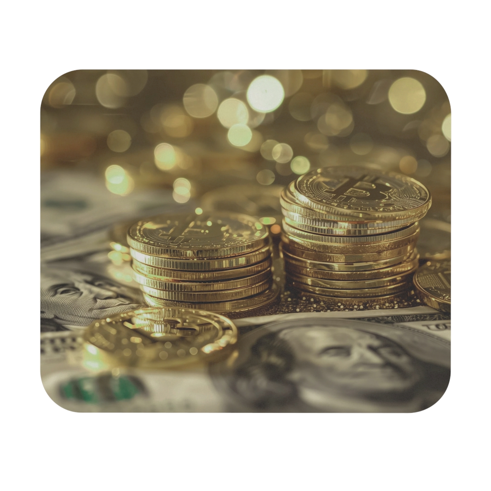 Avalgart Luxury Gold Coin Mouse Pad – Stylish & Durable Desk Mat