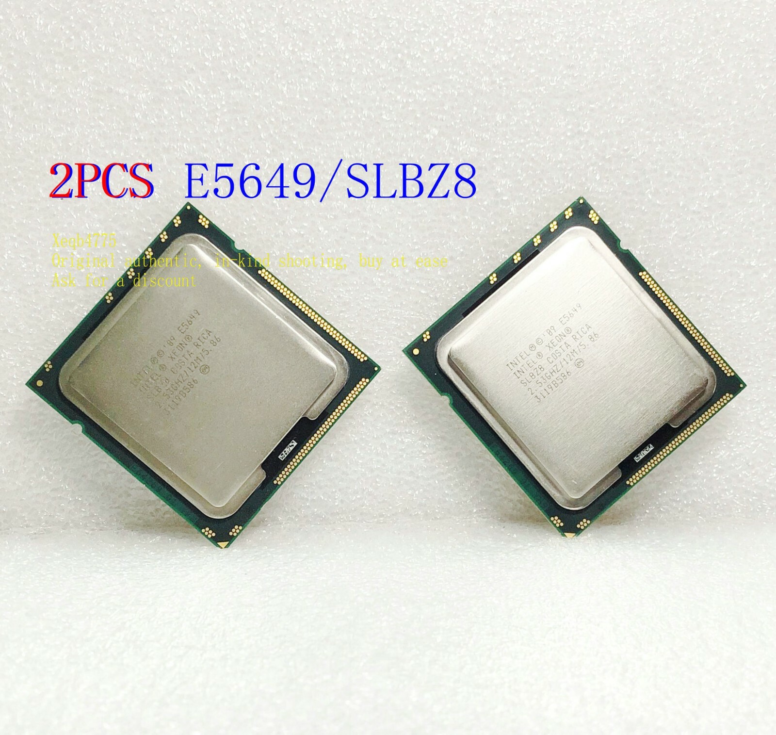 2X Intel Xeon E5649 / 2.53GHz /12MB / QPI 5.86GT/s (SLBZ8) 1366 Server Processor