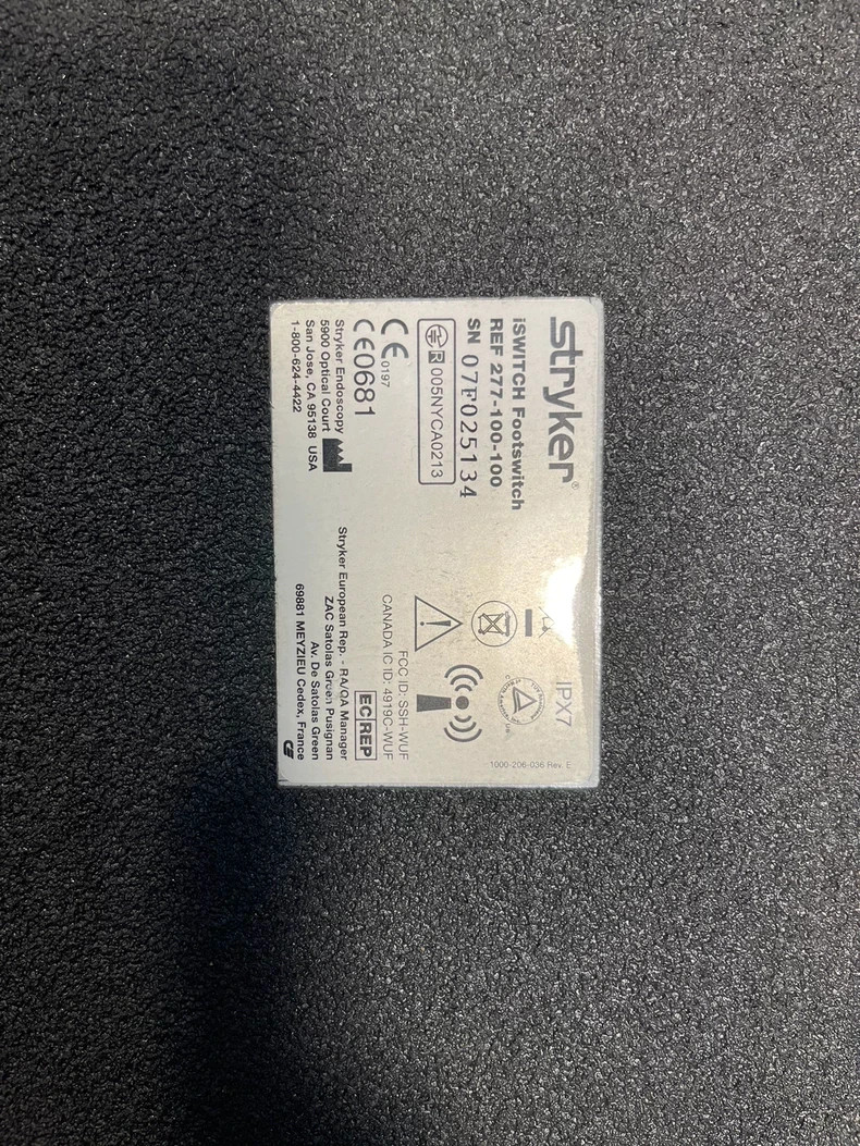 1PCS Used Stryker IPX7 277-100-100 Power system pedal Via FedEx or DHL