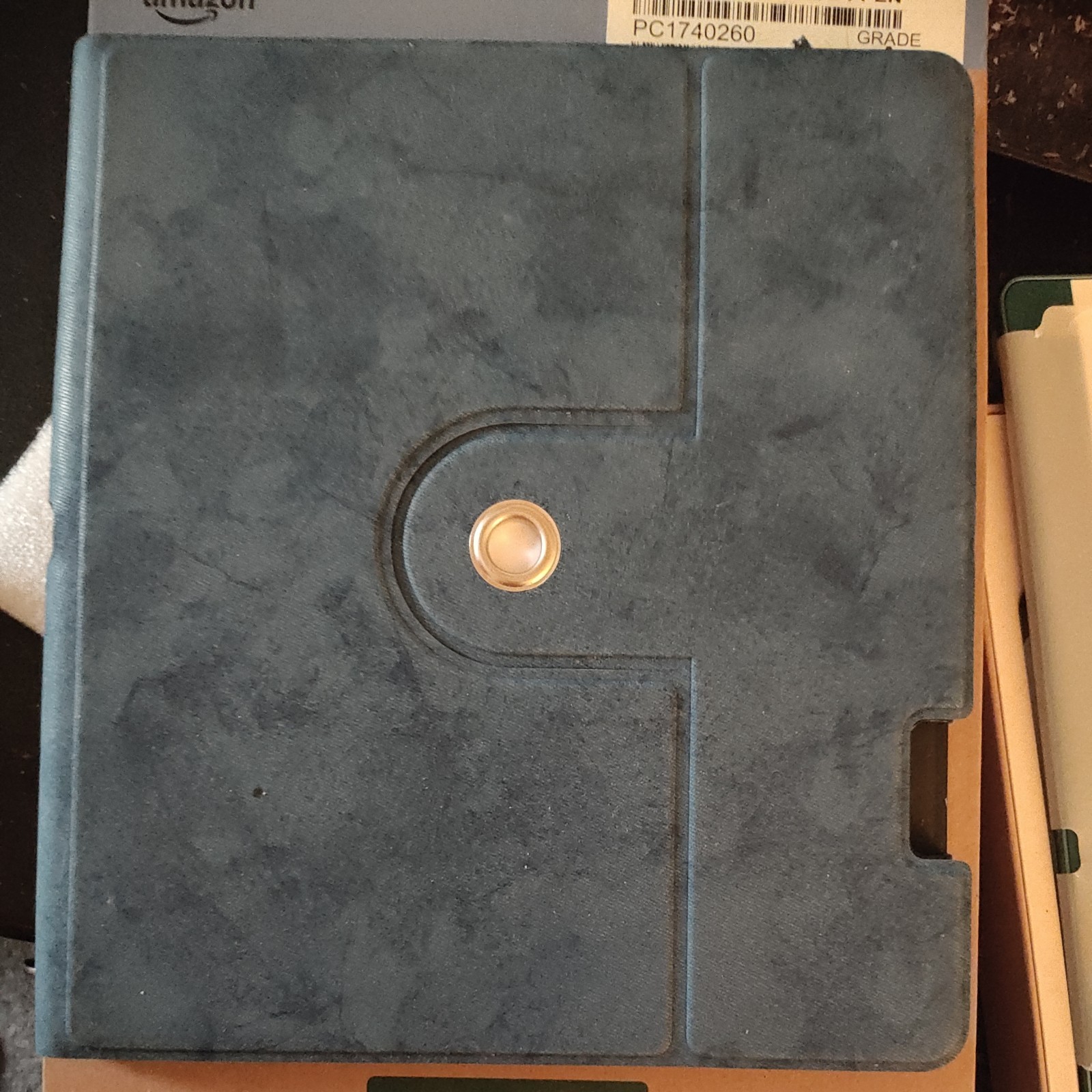 360 Rotating Leather Folio Case Pen Holder Stand Cover for Amazon Kindle Scribe