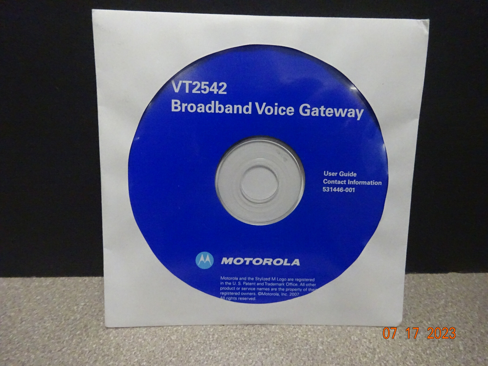 Motorola Broadband Voice Gateway VT2542 User Guide 531446-001